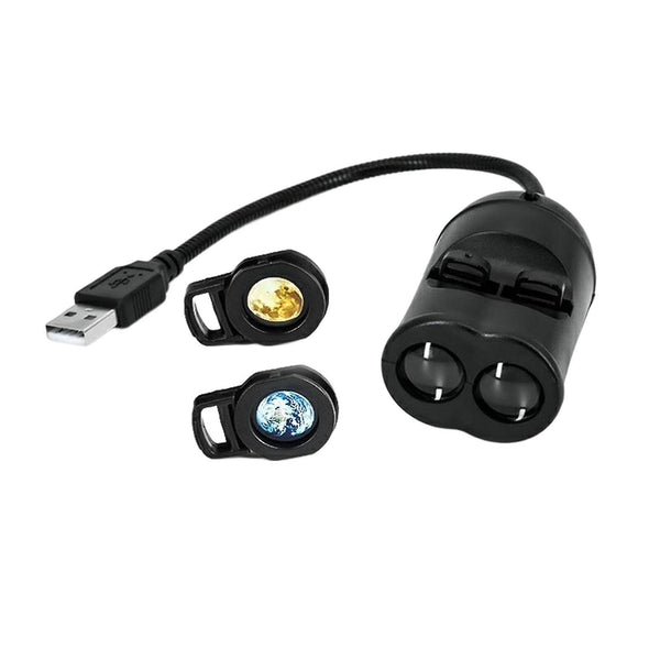 Moon Earth Projector Lamp USB LED Wall Projection Lamp for Living Room Party