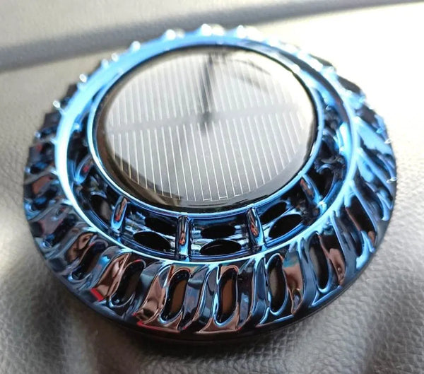 Car Aroma Diffuser Air Freshener Perfume Solar Power Dashboard UFO style Decoration With Perfume(Blue)