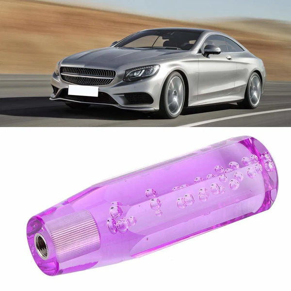 Gear Stick Knobs Crystal Car Manual Crystal Transparent Bubble Gear Shift Knob Gear Shifter Head(15CM, Manual, Purple)