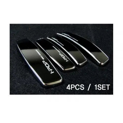 I-POP High Glossy Slim Door Edge Guards, Black - Set of 4