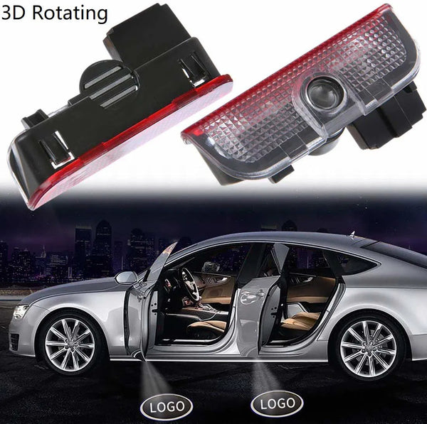 3D Dynamic Rotating Light Car Door Shadow LED Lighting Projector Ghost Shadow Welcome Lights For VW (Pack of 2)