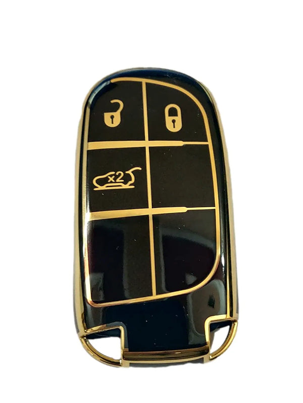TPU Carbon Fiber Style Car Key Cover Compatible with Compass Smart Key