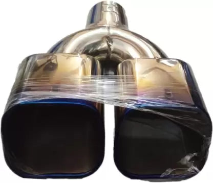 Triangle Muffler BLCK Exhaust Muffler Tip Muffler Pipe Universal Fitment (Triangle Cut Silencer)