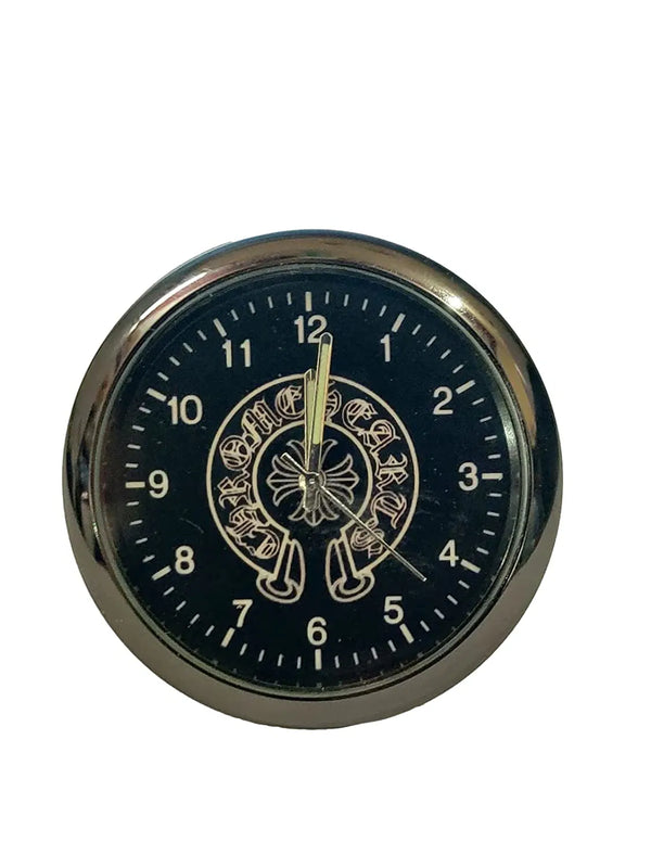 Car Clock Dashboard Car Clock Luminous Quartz Car Clocks Mini Car Chrome Hearts Clock for Car Bike universal use(Pack of 1)