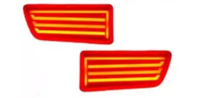 Car Type D reflector LED Brake Light For Rear Bumper DRL Fit For Mahindra Scorpio (Set of 2, Non Matrix)