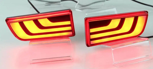 Car Type E reflector LED Brake Light For Rear Bumper DRL Fit For Mahindra Scorpio (Set of 2, Non Matrix)