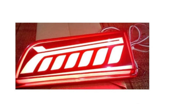 Car Type B reflector LED Brake Light For Rear Bumper DRL Fit For Mahindra Scorpio (Set of 2, Non Matrix)
