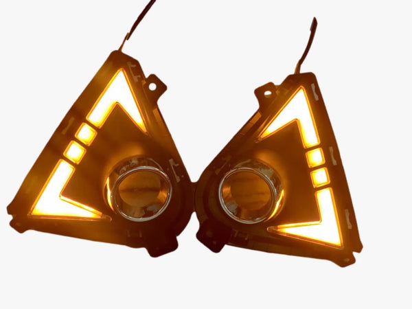 Fog Lamp LED DRL with Matrix Indicator Compatible with Hyundai Verna 2021 (Pack of 2)