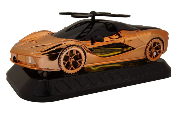 Sports Car Solar Car Perfume Rotating Suspension Aromatherapy Car Fragrance(Golden)