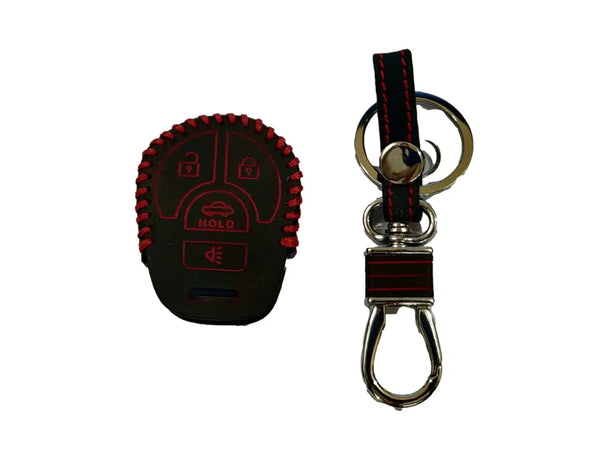 4Button Leather Key Cover For Nissan Sunny/micra (Pack of 1)