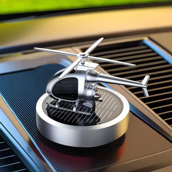Car Oil Diffusers Car Fragrance Rotate Helicopter Aromatherapy Decor Perfume Aroma Diffuser trendy(Silver)