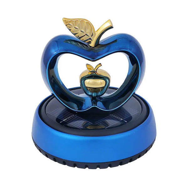 Apple Car Solar Rotating Perfume Air freshener Car Fragrance Dashboard Accessories Car Organic Perfume(Blue)