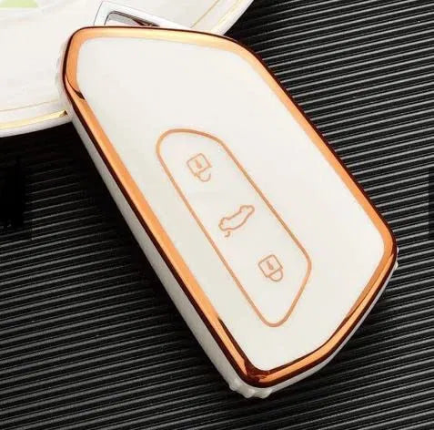 TPU Key Cover Compatible For Skoda Octavia 2021 Push Button Smart Key Cover(w/g)