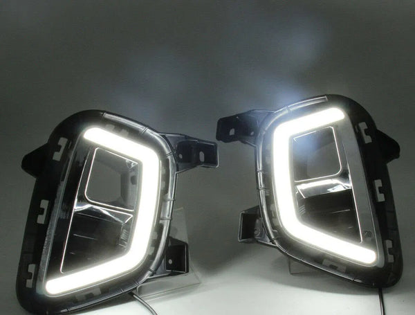 LED Fog Lights Lamp with Daytime Running DRL Turn Signal Fit For Kia Sonet 2020-2022