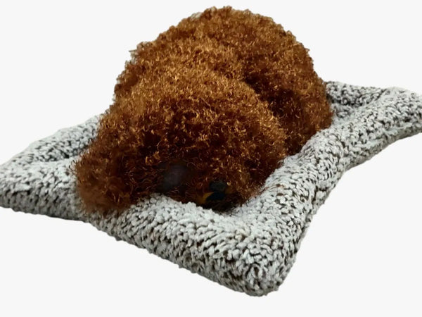Car Dashboard Soft Fur Dog Brown Toy For Car and Home Decorations