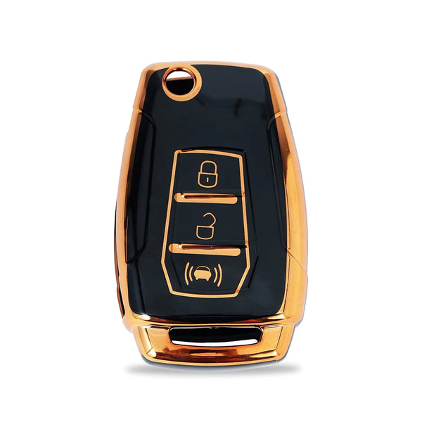 TPU Key Cover Compatible with XUV-300 3 Buttons Flip Key Cover