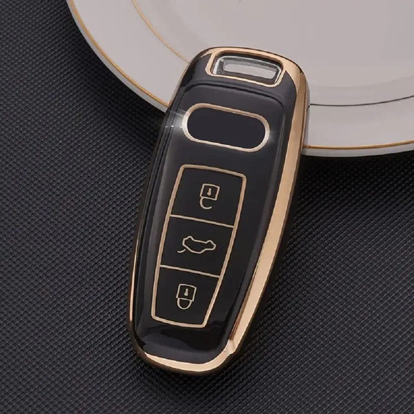 TPU Key Cover Compatible For A3 A4 B9 A6 C8 A7 S7 S8 Q7 Q8 SQ8 Keys Cover Fob Shell 3 Buttons Smart Car Key Cover