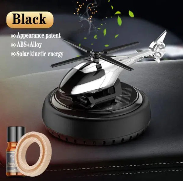 Solar Car Air Freshener Auto Interior Accessories Propeller Helicopter Car Fragrance Decoration Perfume Aircraft Aroma Diffuser