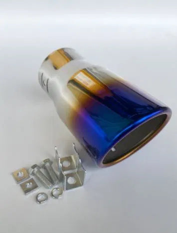 B88 Universal Car Exhaust Tip Pipe Muffler Tip Stainless Steel Pipe Titanium Chrome Tail Muffler Modified 63MM