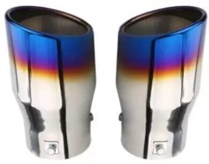 B8 Universal Car Exhaust Tip Pipe Muffler Tip Stainless Steel Pipe Titanium Chrome Tail Muffler Modified 63MM