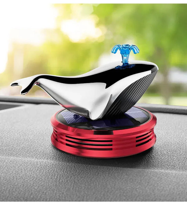 Car Solar Whale Car Aromatherapy Wholesale Creative Whale Shape Decoration Car perfume Air Refresher (Red Whale)