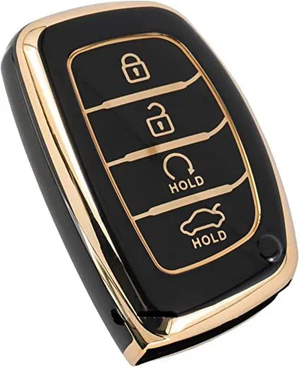 TPU Car Key Cover Compatible with ALCAZAR, CRETA 2021, TUCSON, VENUE 4-Button