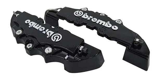 2pcs Car Aluminum Brake Caliper Protector Cover For Wheel Hub Medium (Black)