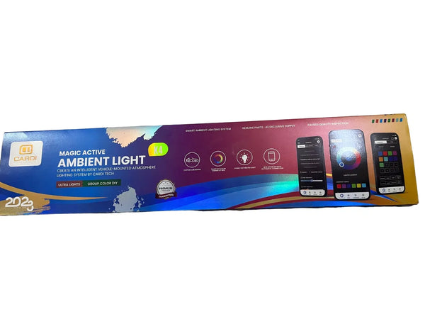 Cardi K4 Active Ambient Light Symphony Mode 7th Generation 10 in 1 wireless LED Atmosphere Lights for Automotive Car Interior Ambient acrylic strips (1 Year warranty,app plus remote)