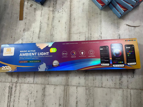 Cardi K4 Active Ambient Light Symphony Mode 7th Generation 22 in 1 wireless LED Atmosphere Lights for Automotive Car Interior Ambient acrylic strips (1 Year warranty, Non Voice)