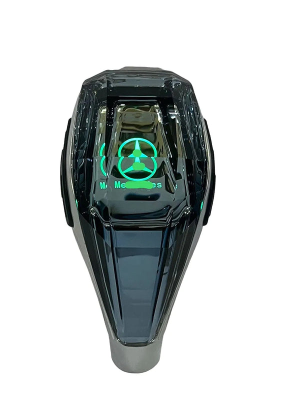 Crystal Shape Car LED Handball Crystal Shift Knob Shift Lever 7 Color Lights Illumination Touch Sensor Line Lighting Compatible with Mer-cds Car