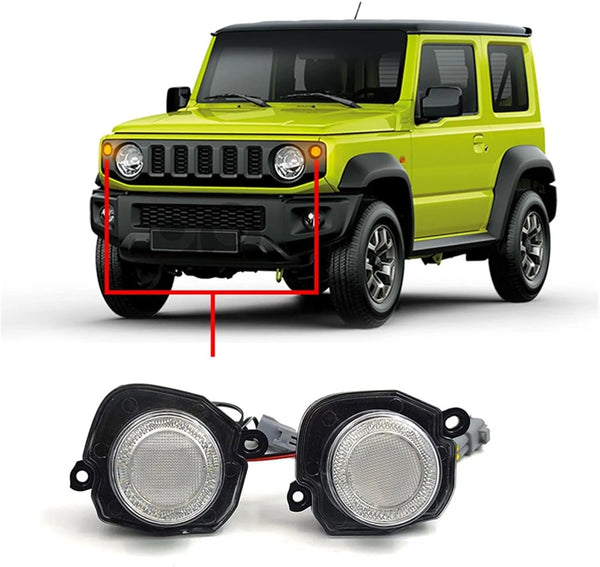 Car LED Turn Light For Angel Eyes Suzuki JIMNY JB64 JB74 2019 to Onwards Front Turn Signal (White)