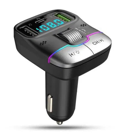 FM Transmitter Bluetooth FM Transmitter Wireless Radio Adapter Car Kit with Dual USB Charging Car Charger MP3 Player Support TF Card & USB Disk…(GD-BT39)
