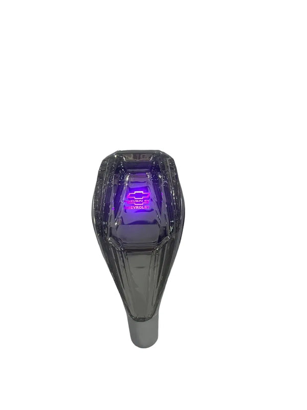 Crystal Shape Car LED Handball Crystal Shift Knob Shift Lever 7 Color Lights Illumination Touch Sensor Line Lighting Compatible with C-hevrolet Car