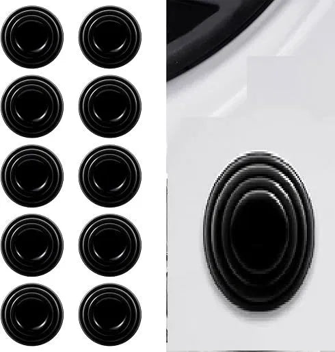 Durable Car Door Edge Guard Bumper Cushion Set - Soundproof PVC Gaskets for All Cars (Black)
