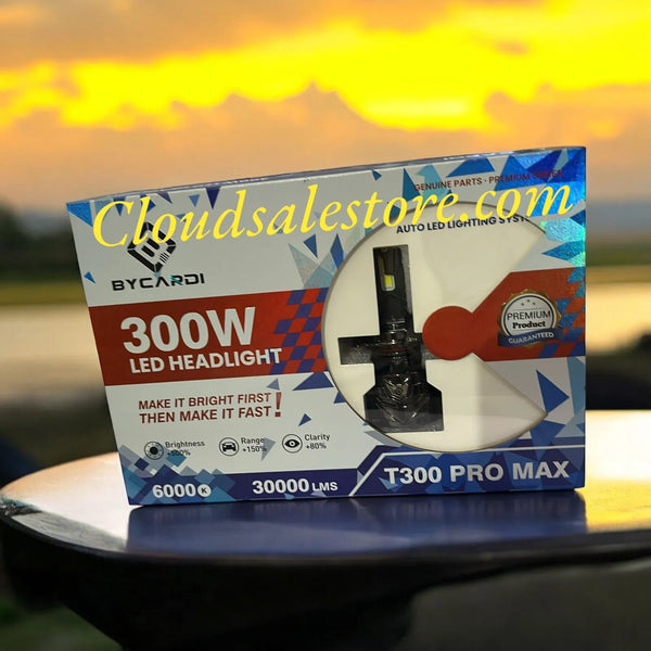 (9005/HB3) Cardi Super High Power 300W/PAIR & High Luminous 30000LM 6000K Car Led Headlight Bulbs (Pack OF 2)