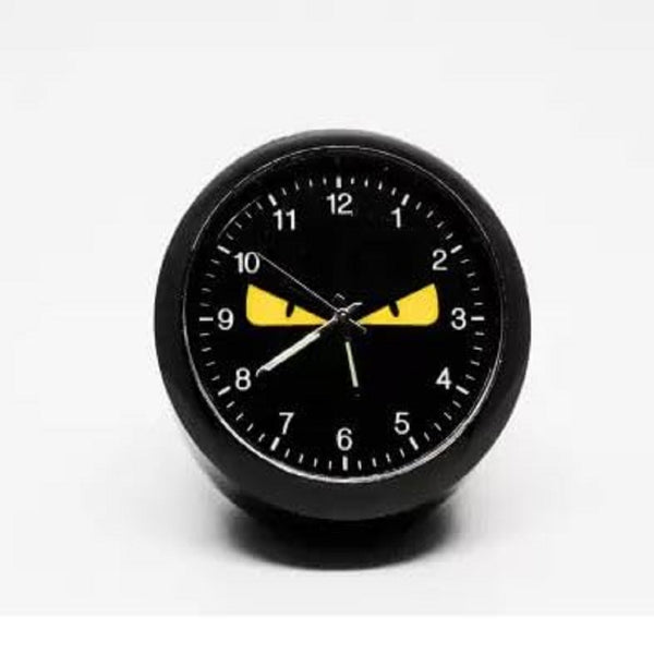 Car Dashboard Analog Quartz Clock with Vent Clip and Adhesive Tape for All Cars (Pack of 1, Monster Model)