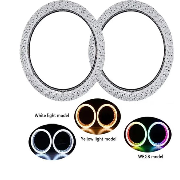 2.5 Inch 5D Inch LED Projector Lens Headlight Multiple Colors Wireless Control I5 Decoration Cover shrouds