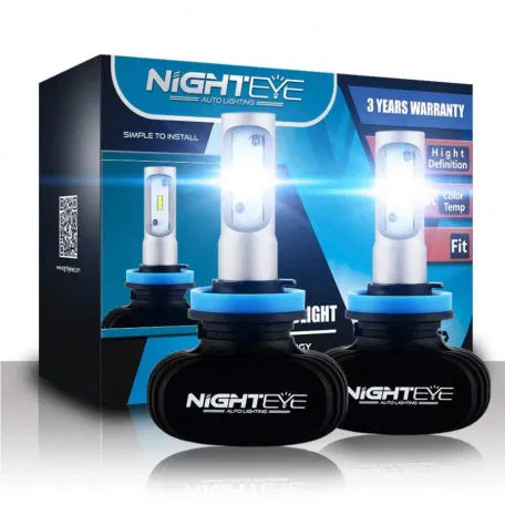 H27 NIGHTEYE-A315 /880/881 LED Headlight Bulbs 2Pcs 50W 8000LM 6500K All-in-one Conversion Kit w/CSP Chips Bulb Single Beam Bulbs Super Bright LED Car light