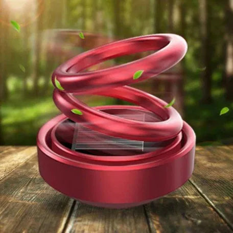 Generic Car Double Ring Rotating Aromatherapy Suspension Auto Air Freshener Purifier:Marron