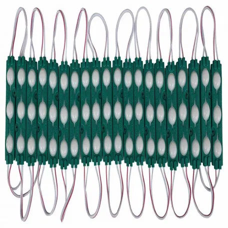 3 LED Strips 12V Waterproof 5630/5730 LED SMD Injection Module with Defuser (Pack of 20 Module-Green)