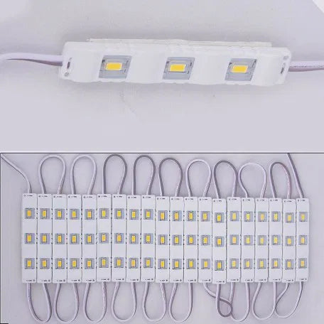 3 LED Strips 12V Waterproof 5630/5730 LED SMD Injection Module Warm White - 20 Module