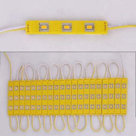 3 LED Strips 12V Waterproof 5630/5730 LED modules Yellow - 20 Modules