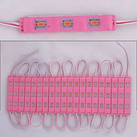 3LED Strips 12V Waterproof and Adhesive 5630/5730 LED SMD Injection 20 Module with 12 Volt Adaptor Driver (Pink)
