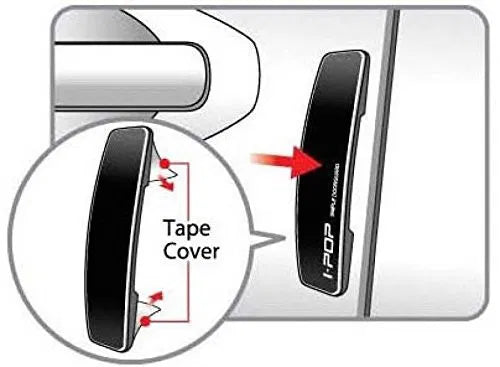 I-POP High Glossy Slim Door Edge Guards, Black - Set of 4