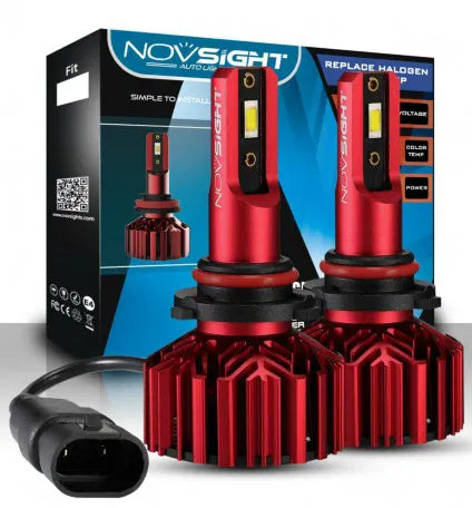 NOVSIGHT HB4/9006 LED HEADLIGHT BULBS CONVERSION KITS, EXTREMELY BRIGHT CSP CHIPS ALL-IN-ONE FOG LIGHT BULB, 10000LM 6000K, XENON WHITE