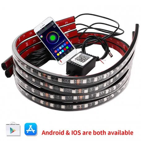 Car interior lighting Car Underglow RGB Decorative Neon Light Atmosphere light/Lamp with APP/Remote Control 90 180