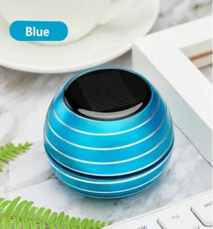 Solar Energy Rotating Car Perfume with Long Lasting French Organic Fragrance, Feel-Good Premium car Air freshener (Blue)