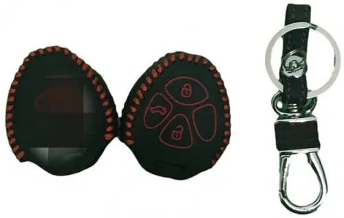 Leather Key Cover For Toyota Innova,Fortuner,Corolla,Altis 3 Button Key Cover( 1 Piece)