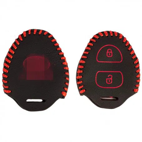 Leather Key Cover For Toyota Innova/Fortuner/corolla with 2 Button Remote Key (1 Piece)