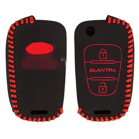 Leather Key Cover For hyundai santa fe/elantra/sonata/tucson push button start (1 Piece)